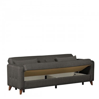 Καναπές Κρεβάτι Τριθέσιος ArteLibre GABRIEL 3S Γκρι 216x79x81cm