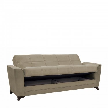 Καναπές Κρεβάτι Τριθέσιος ArteLibre JULIAN 3S Ανοιχτό Καφέ 232x85x90cm