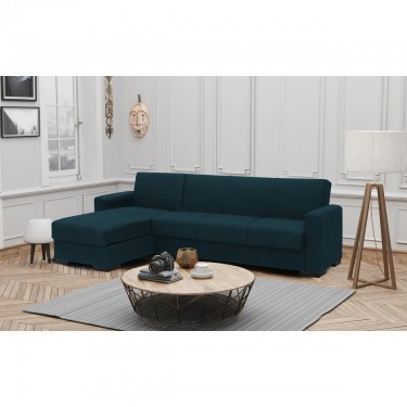 Καναπές Κρεβάτι Γωνιακός ArteLibre JOSE Μπλε 270x150x86cm