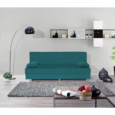 Καναπές Κρεβάτι Τριθέσιος ArteLibre LAURA Πετρόλ 190x84x86cm