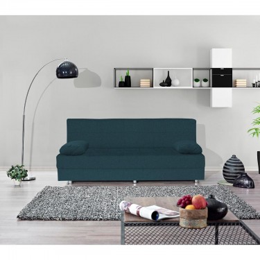 Καναπές Κρεβάτι Τριθέσιος ArteLibre LAURA Μπλε 190x84x86cm