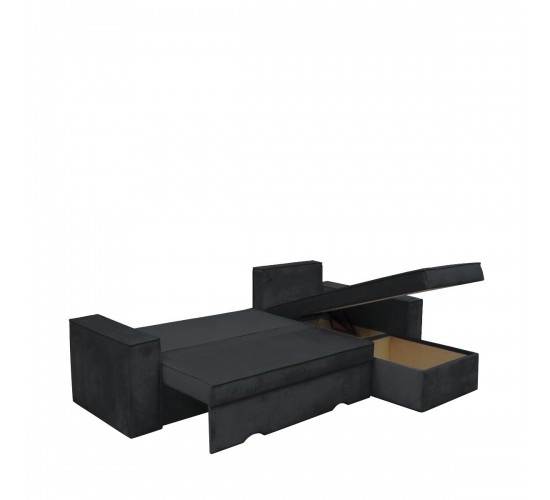 Καναπές Γωνιακός ArteLibre Αναστρέψιμος CAHABON Μαύρο 250x210x79cm Καναπές Γωνιακός ArteLibre Αναστρέψιμος CAHABON Μαύρο 250x210x79cm