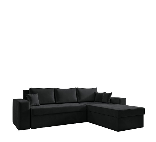 Καναπές Γωνιακός ArteLibre Αναστρέψιμος CAHABON Μαύρο 250x210x79cm Καναπές Γωνιακός ArteLibre Αναστρέψιμος CAHABON Μαύρο 250x210x79cm