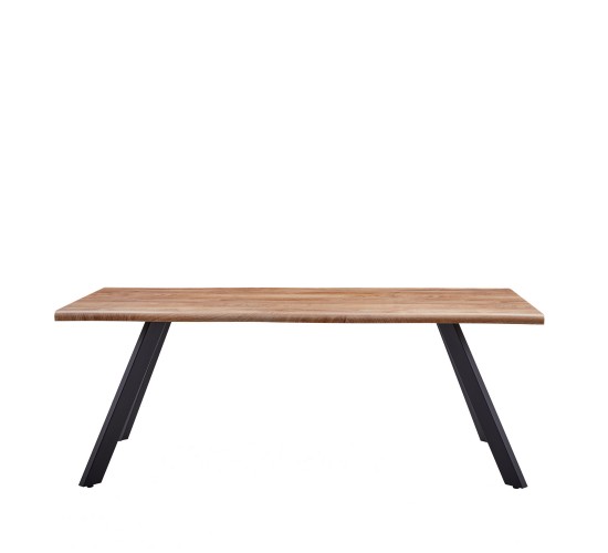 Τραπέζι Τραπεζαρίας ArteLibre AOSA Honey Maple/Μαύρο MDF/Μέταλλο 160x90x76cm Τραπέζι Τραπεζαρίας ArteLibre AOSA Honey Maple/Μαύρο MDF/Μέταλλο 160x90x76cm