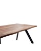 Τραπέζι Τραπεζαρίας ArteLibre AOSA Honey Maple/Μαύρο MDF/Μέταλλο 160x90x76cm Τραπέζι Τραπεζαρίας ArteLibre AOSA Honey Maple/Μαύρο MDF/Μέταλλο 160x90x76cm