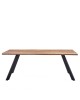 Τραπέζι Τραπεζαρίας ArteLibre AOSA Honey Maple/Μαύρο MDF/Μέταλλο 180x90x76cm Τραπέζι Τραπεζαρίας ArteLibre AOSA Honey Maple/Μαύρο MDF/Μέταλλο 180x90x76cm