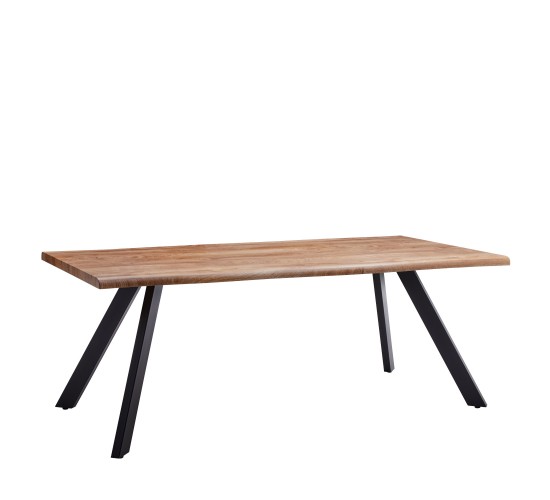 Τραπέζι Τραπεζαρίας ArteLibre AOSA Honey Maple/Μαύρο MDF/Μέταλλο 180x90x76cm Τραπέζι Τραπεζαρίας ArteLibre AOSA Honey Maple/Μαύρο MDF/Μέταλλο 180x90x76cm