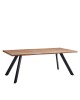 Τραπέζι Τραπεζαρίας ArteLibre AOSA Honey Maple/Μαύρο MDF/Μέταλλο 180x90x76cm Τραπέζι Τραπεζαρίας ArteLibre AOSA Honey Maple/Μαύρο MDF/Μέταλλο 180x90x76cm