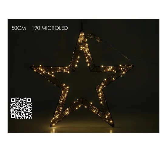 Αστέρι Διπλό 190 Micro LED Θερμό Φως Φ50cm Αστέρι Διπλό 190 Micro LED Θερμό Φως Φ50cm