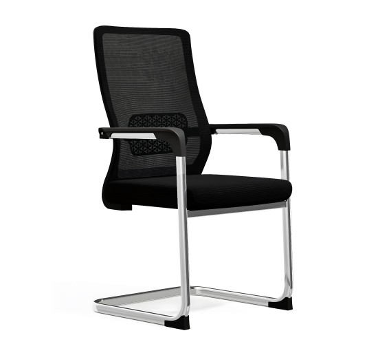 Καρέκλα Επισκέπτη ArteLibre NAMI Μαύρο/Χρώμιο Mesh/Μέταλλο 56x56x100cm
