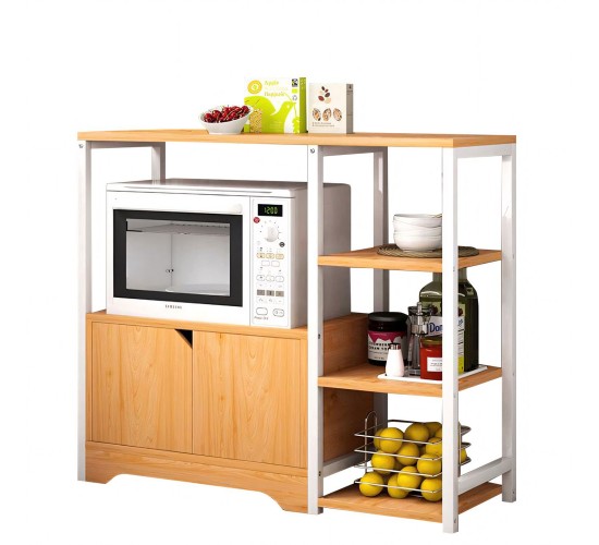 Ραφιέρα Κουζίνας ArteLibre LYNX Δρυς/Λευκό MDF/Μέταλλο 80x30x71cm