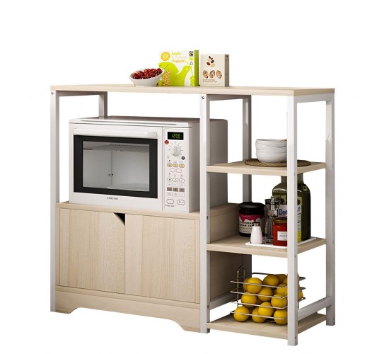 Ραφιέρα Κουζίνας ArteLibre LYNX Maple/Λευκό MDF/Μέταλλο 80x30x71cm Ραφιέρα Κουζίνας ArteLibre LYNX Maple/Λευκό MDF/Μέταλλο 80x30x71cm
