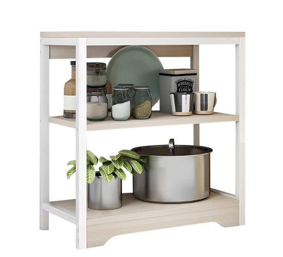 Ραφιέρα Κουζίνας ArteLibre OTTER Maple/Λευκό MDF/Μέταλλο 60x30x66cm Ραφιέρα Κουζίνας ArteLibre OTTER Maple/Λευκό MDF/Μέταλλο 60x30x66cm