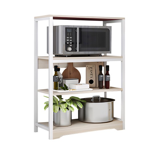 Ραφιέρα Κουζίνας ArteLibre WALRUS Maple/Λευκό MDF/Μέταλλο 60x30x100cm