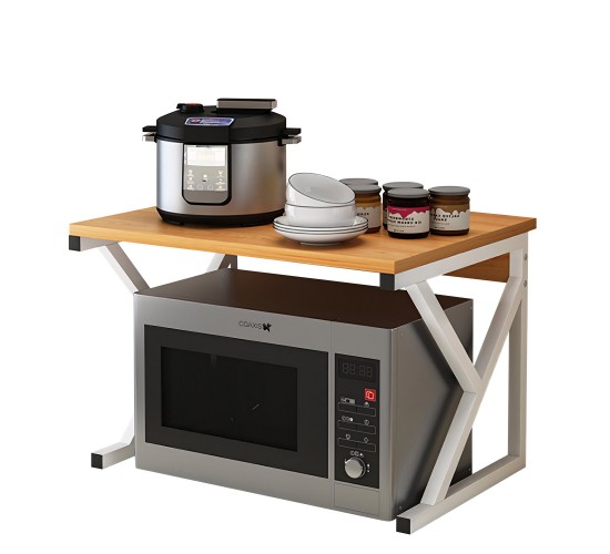 Ραφιέρα Κουζίνας ArteLibre BEAVER Δρυς/Λευκό MDF/Μέταλλο 54x35x34cm