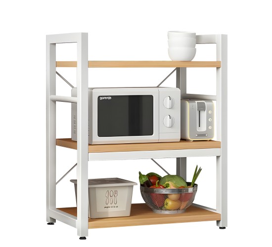 Ραφιέρα Κουζίνας ArteLibre FOX Φυσικό/Λευκό MDF/Μέταλλο 60x36x78cm