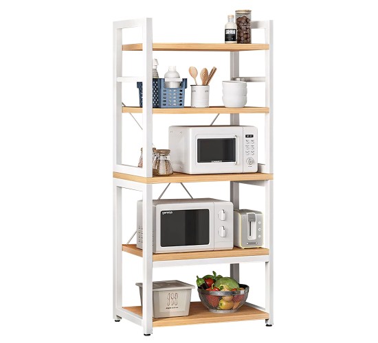 Ραφιέρα Κουζίνας ArteLibre BOAR Φυσικό/Λευκό MDF/Μέταλλο 60x36x150cm