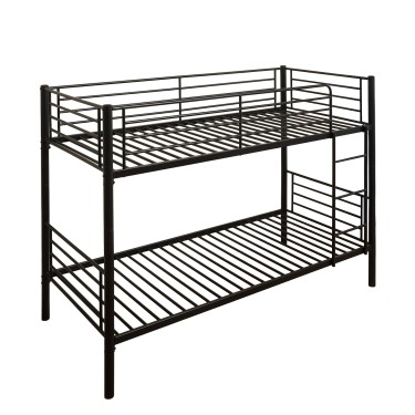 Κουκέτα ArteLibre NICKY Μαύρο Μέταλλο 210x97.5x151cm (Στρώμα 90x200cm)