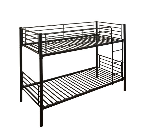 Κουκέτα ArteLibre NICKY Μαύρο Μέταλλο 97x210x160cm (Στρώμα 90x200cm)