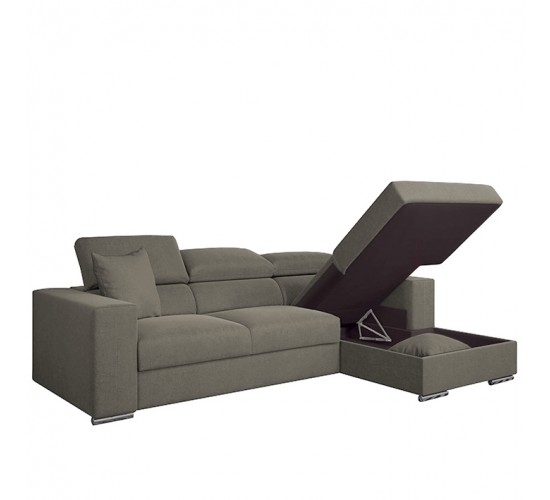 Καναπές Κρεβάτι Γωνιακός ArteLibre Δεξιά Γωνία ELOISE Taupe 260x170x75-90cm Καναπές Κρεβάτι Γωνιακός ArteLibre Δεξιά Γωνία ELOISE Taupe 260x170x75-90cm