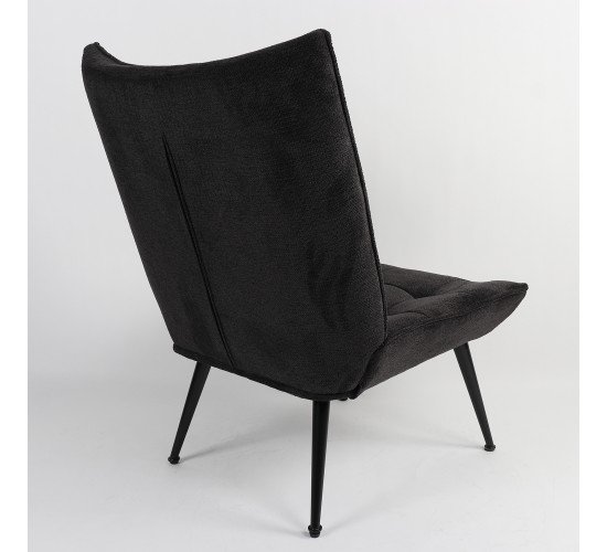 Πολυθρόνα LAURINA Μαύρο Ύφασμα/Μέταλλο 96x69x82cm Πολυθρόνα LAURINA Μαύρο Ύφασμα/Μέταλλο 96x69x82cm