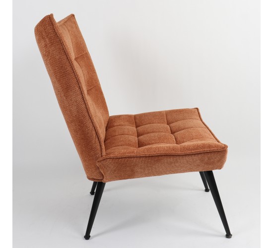 Πολυθρόνα ArteLibre LAURINA Πορτοκαλί Ύφασμα/Μέταλλο 96x69x82cm