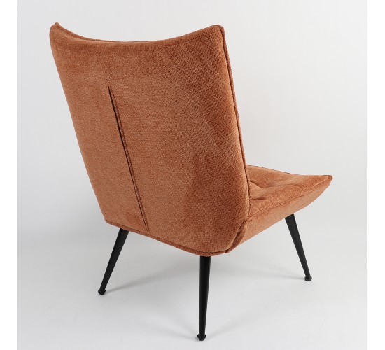Πολυθρόνα ArteLibre LAURINA Πορτοκαλί Ύφασμα/Μέταλλο 96x69x82cm