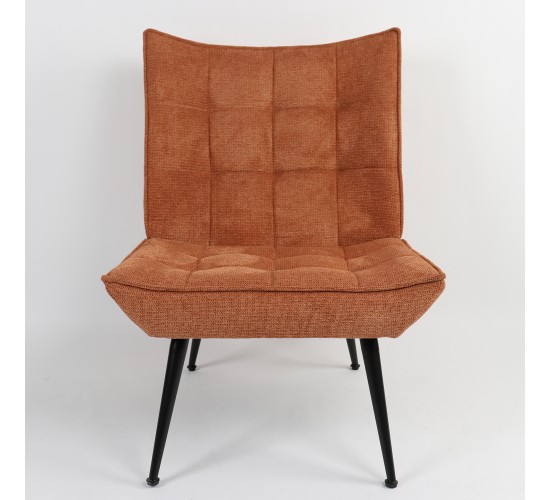 Πολυθρόνα ArteLibre LAURINA Πορτοκαλί Ύφασμα/Μέταλλο 96x69x82cm