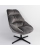 Πολυθρόνα ArteLibre CHANTIERI Γκρι Ύφασμα/Μέταλλο 94x71x83cm