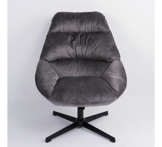 Πολυθρόνα ArteLibre CHANTIERI Γκρι Ύφασμα/Μέταλλο 94x71x83cm