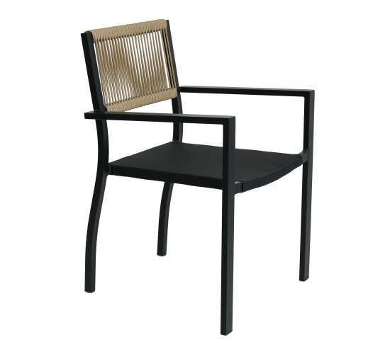 Πολυθρόνα Κήπου ArteLibre HORUS Μαύρο/Καφέ Αλουμίνιο/Rattan 56x58x83cm Πολυθρόνα Κήπου ArteLibre HORUS Μαύρο/Καφέ Αλουμίνιο/Rattan 56x58x83cm