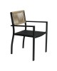 Πολυθρόνα Κήπου ArteLibre HORUS Μαύρο/Καφέ Αλουμίνιο/Rattan 56x58x83cm Πολυθρόνα Κήπου ArteLibre HORUS Μαύρο/Καφέ Αλουμίνιο/Rattan 56x58x83cm