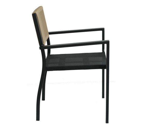 Πολυθρόνα Κήπου ArteLibre HORUS Μαύρο/Καφέ Αλουμίνιο/Rattan 56x58x83cm Πολυθρόνα Κήπου ArteLibre HORUS Μαύρο/Καφέ Αλουμίνιο/Rattan 56x58x83cm
