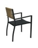 Πολυθρόνα Κήπου ArteLibre HORUS Μαύρο/Καφέ Αλουμίνιο/Rattan 56x58x83cm Πολυθρόνα Κήπου ArteLibre HORUS Μαύρο/Καφέ Αλουμίνιο/Rattan 56x58x83cm
