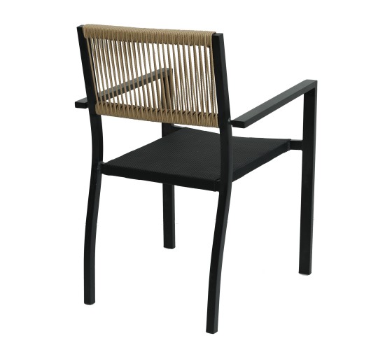 Πολυθρόνα Κήπου ArteLibre HORUS Μαύρο/Καφέ Αλουμίνιο/Rattan 56x58x83cm Πολυθρόνα Κήπου ArteLibre HORUS Μαύρο/Καφέ Αλουμίνιο/Rattan 56x58x83cm
