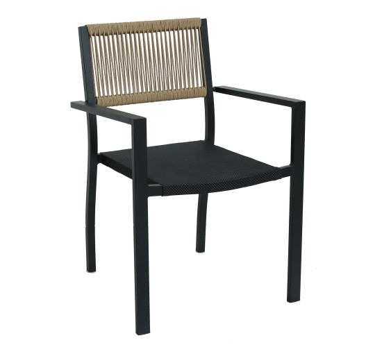 Πολυθρόνα Κήπου ArteLibre HORUS Μαύρο/Καφέ Αλουμίνιο/Rattan 56x58x83cm Πολυθρόνα Κήπου ArteLibre HORUS Μαύρο/Καφέ Αλουμίνιο/Rattan 56x58x83cm