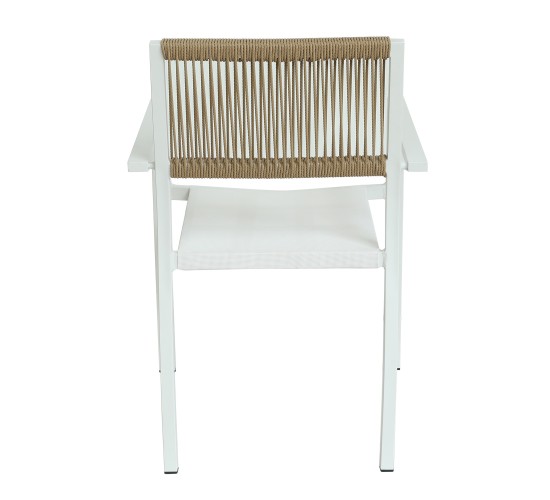 Πολυθρόνα Κήπου ArteLibre HORUS Λευκό/Καφέ Αλουμίνιο/Rattan 56x58x83cm Πολυθρόνα Κήπου ArteLibre HORUS Λευκό/Καφέ Αλουμίνιο/Rattan 56x58x83cm