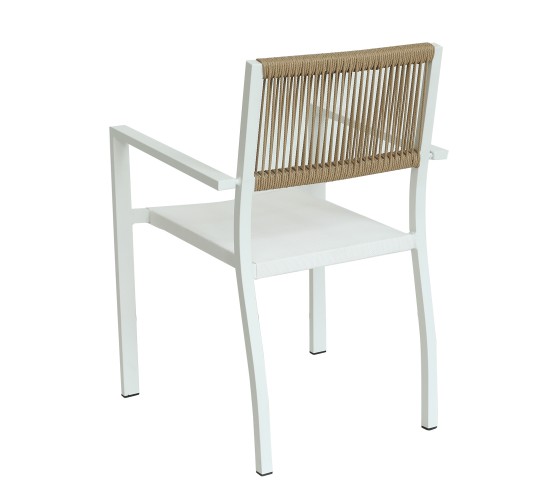 Πολυθρόνα Κήπου ArteLibre HORUS Λευκό/Καφέ Αλουμίνιο/Rattan 56x58x83cm Πολυθρόνα Κήπου ArteLibre HORUS Λευκό/Καφέ Αλουμίνιο/Rattan 56x58x83cm