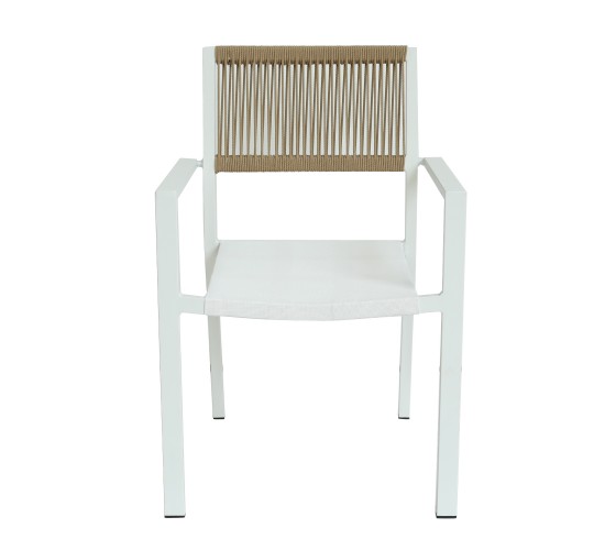 Πολυθρόνα Κήπου ArteLibre HORUS Λευκό/Καφέ Αλουμίνιο/Rattan 56x58x83cm Πολυθρόνα Κήπου ArteLibre HORUS Λευκό/Καφέ Αλουμίνιο/Rattan 56x58x83cm