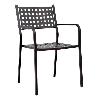 Πολυθρόνα Κήπου ArteLibre MONTU Μαύρο Μέταλλο 54x51x84cm