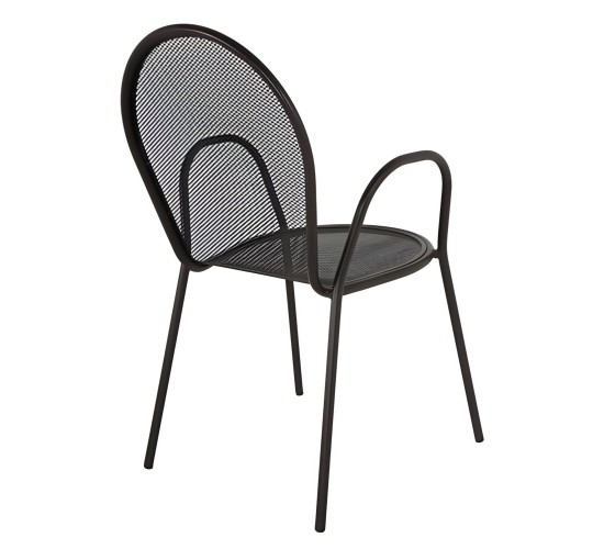 Πολυθρόνα Κήπου ArteLibre SATIS Μαύρο Μέταλλο 54x62x89cm Πολυθρόνα Κήπου ArteLibre SATIS Μαύρο Μέταλλο 54x62x89cm