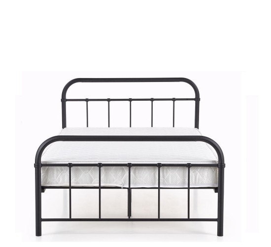 Κρεβάτι ArteLibre LIBERTY Μεταλλικό Sandy Black 209x124x93cm (Στρώμα 120x200cm)