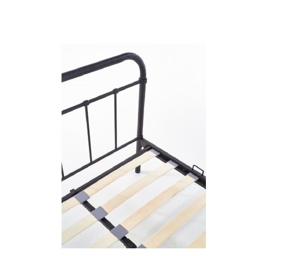 Κρεβάτι ArteLibre LIBERTY Μεταλλικό Sandy Black 209x124x93cm (Στρώμα 120x200cm)