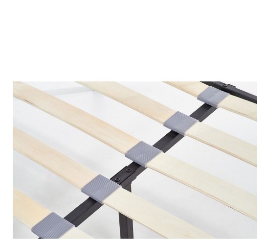 Κρεβάτι ArteLibre LIBERTY Μεταλλικό Sandy Black 209x124x93cm (Στρώμα 120x200cm)