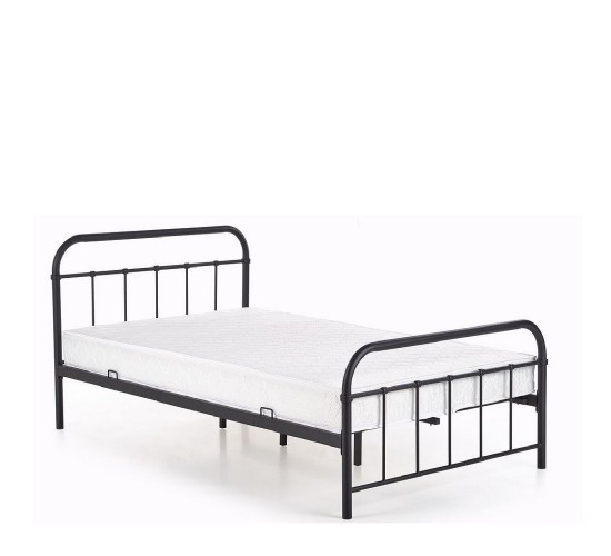 Κρεβάτι ArteLibre LIBERTY Μεταλλικό Sandy Black 209x124x93cm (Στρώμα 120x200cm)