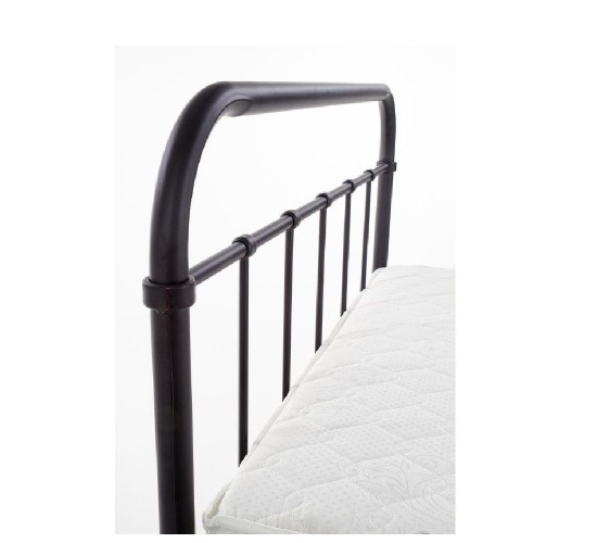 Κρεβάτι ArteLibre LIBERTY Μεταλλικό Sandy Black 209x124x93cm (Στρώμα 120x200cm)
