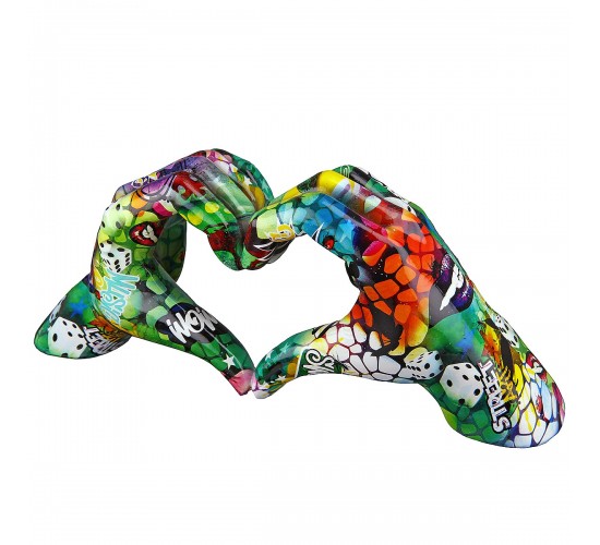 Διακοσμητικό ArteLibre Χέρια Σχηματίζουν Καρδιά Πολύχρωμο Polyresin 8x29x12cm