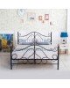 Κρεβάτι EVELYN Μεταλλικό Semy Glossy Black 210x159x109cm Κρεβάτι EVELYN Μεταλλικό Semy Glossy Black 210x159x109cm