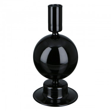 Κηροπήγιο ArteLibre Μαύρο Γυαλί 17cm