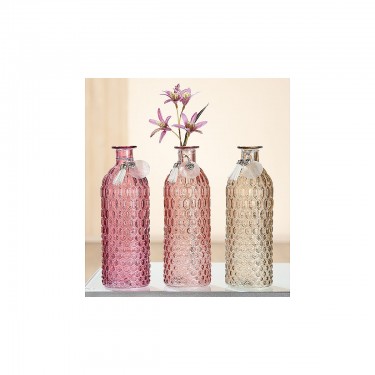 Βάζο ArteLibre Μπουκάλι Γυαλί 20cm Σε 3 Χρώματα